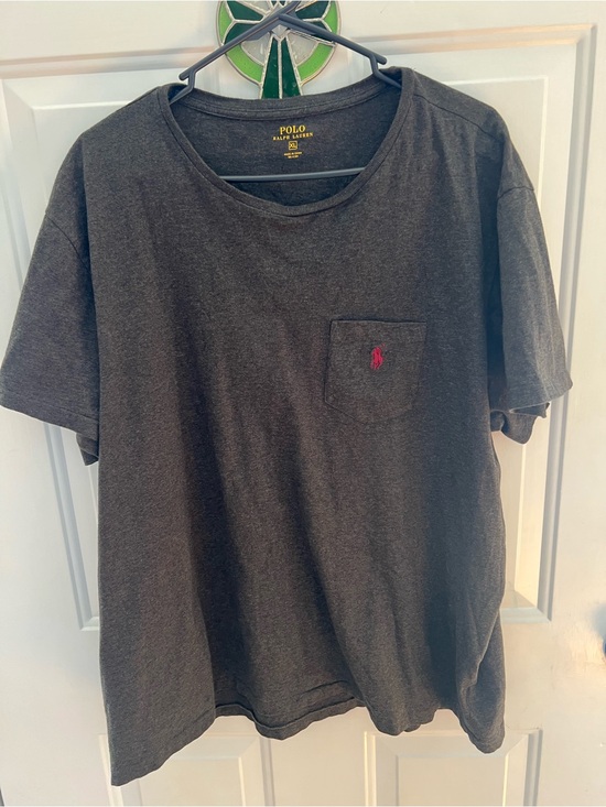 Polo Ralph Lauren Other - Polo by Ralph Lauren Dark Gray Short-Sleeve Pocket Tee with Red Pony